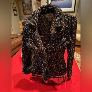 Joseph Ribkoff Textured Black and White Blazer